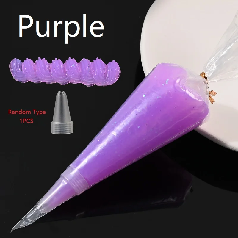 50g Crystal Glitter Jelly Glue DIY Mobile Phone Shell Decoration Diy Hairpin Cream Glue Accessories Simulation Cake Material Bag thumbnail 5
