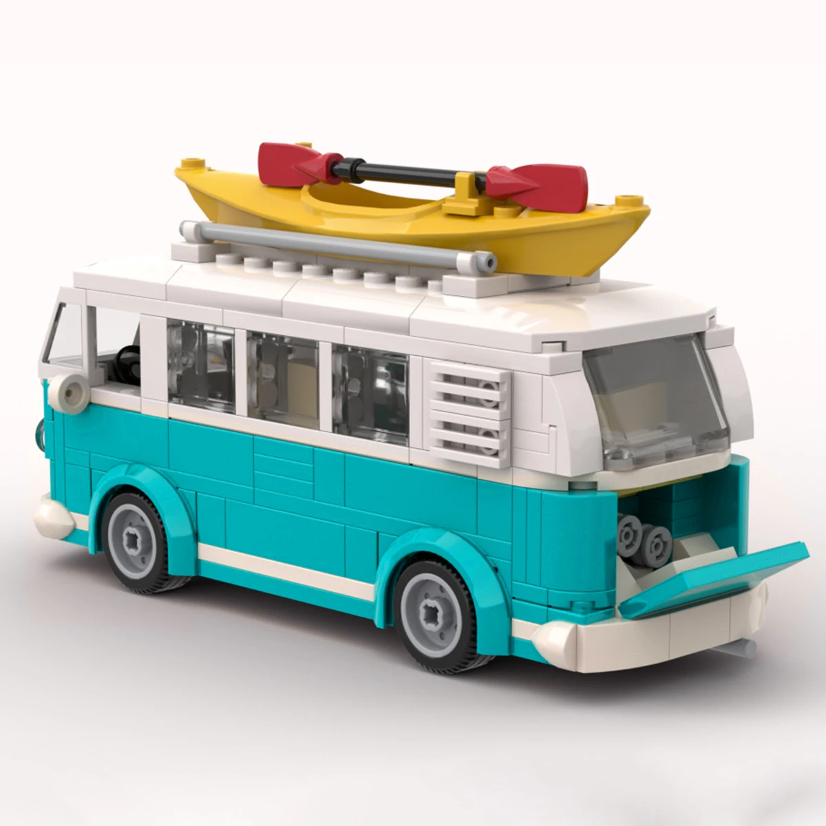 Yigebebe MOC Technical Car T1 Camper Van Vehicle 309PCS Model Building Blocks Toys For Toy Gifts City Car Bricks thumbnail 3