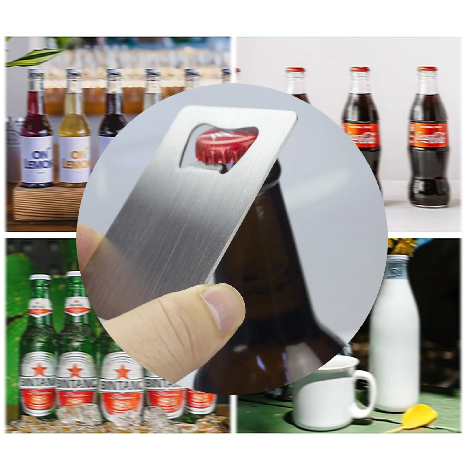 20Pcs Customize Card Shape S/S Beer Bottle Opener Stainless Steel Lever Pop Restaurant Customized Promotion Gift Logo Engrave thumbnail 5