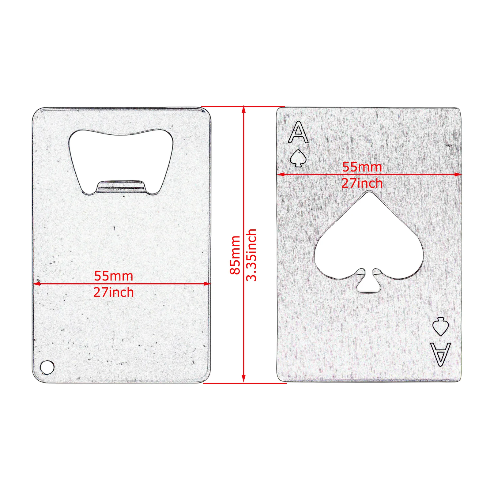 20Pcs Customize Card Shape S/S Beer Bottle Opener Stainless Steel Lever Pop Restaurant Customized Promotion Gift Logo Engrave thumbnail 3