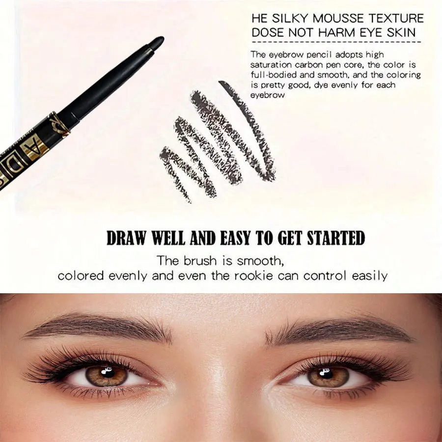 3PCS/9PCS Long-Lasting Waterproof Black Eyeliner Pencil -Smudge-Proof Sweat-Resistant for Bold Eye Makeup, ldeal Gift thumbnail 4