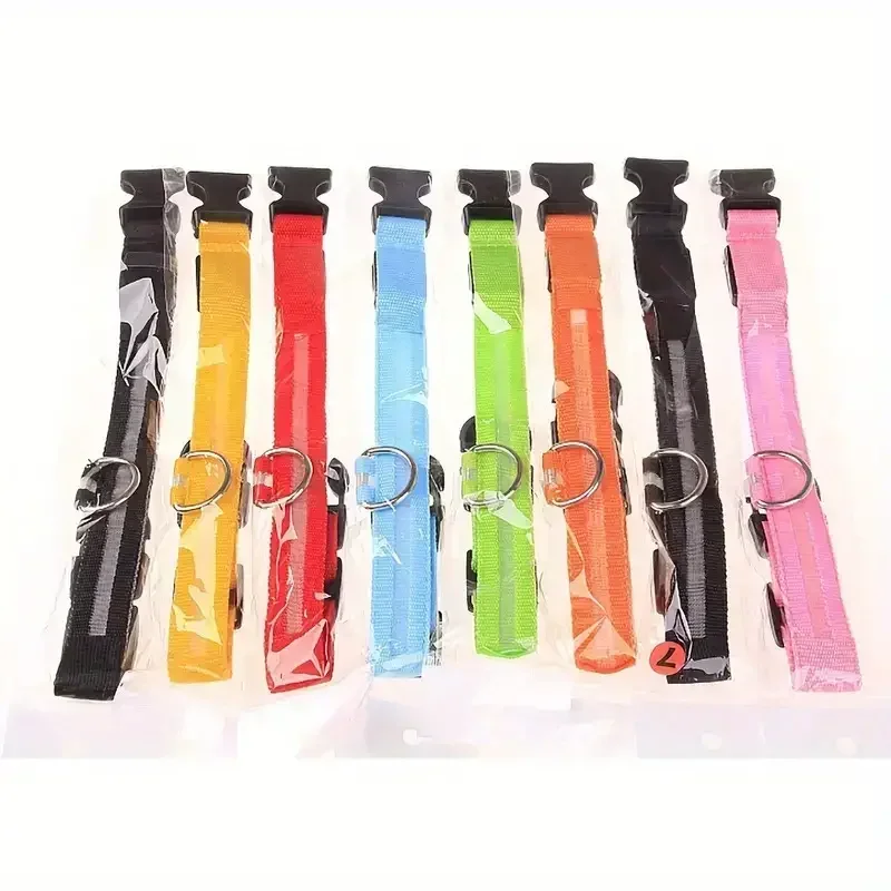 Light Up LED Pet Dog Collar Safety Night Walking Flashing Glow In The Dark LED Pet Dog Battery Collar Small Medium Large Dog thumbnail 6