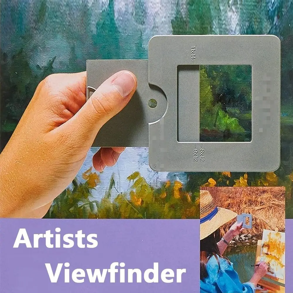 Portable Plastic Artists Viewfinder Drawing Gadget Multifunction Split View Composition Tools Aid Artists Photo Viewfinder thumbnail 2