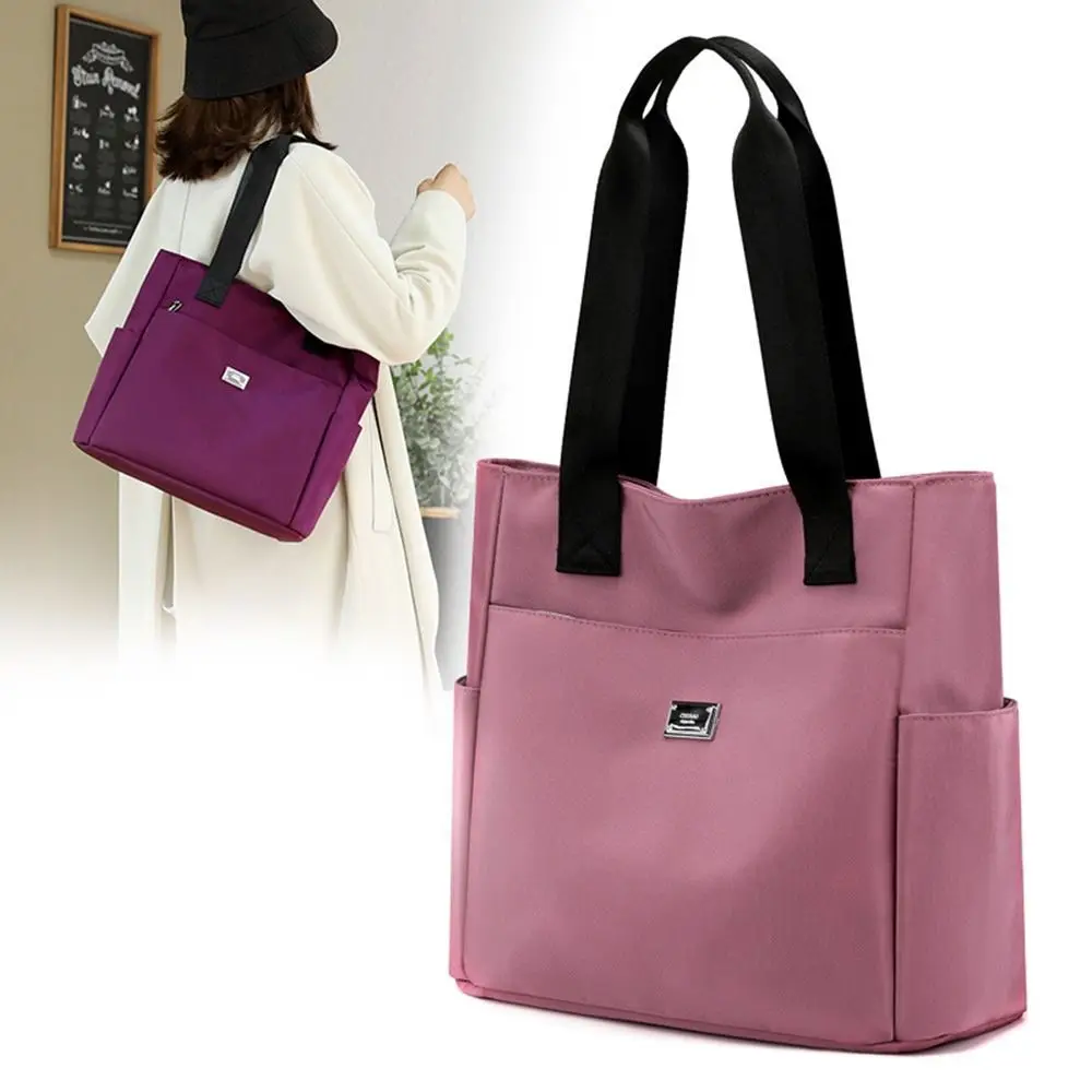 High Quality Large Capacity Handbag Tote Bags Lightweight Waterproof Nylon Shoulder Bag For Work School And Travel Shoulder Bags thumbnail 3