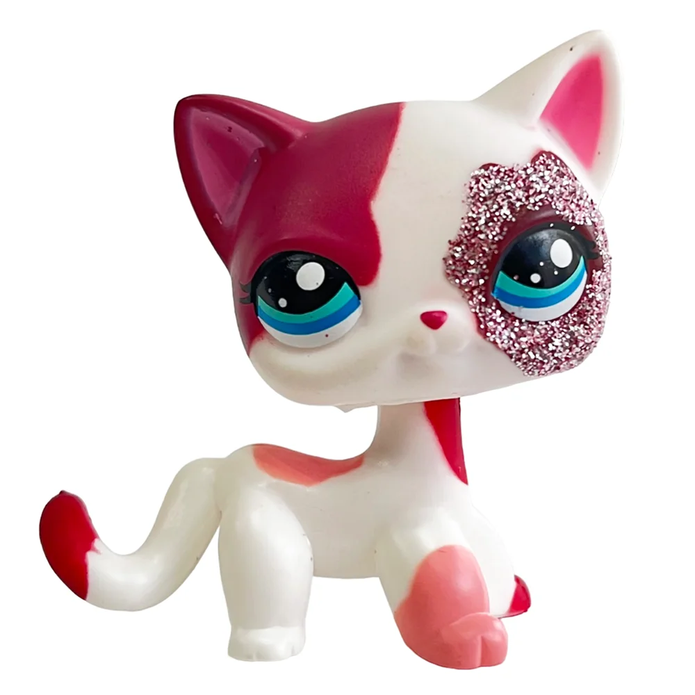 Rare pet shop lps toy toy Stands Short Hair Cat Original Kitten Husky Puppy Dog Fox Cute Animal Old Bobble head toy thumbnail 2