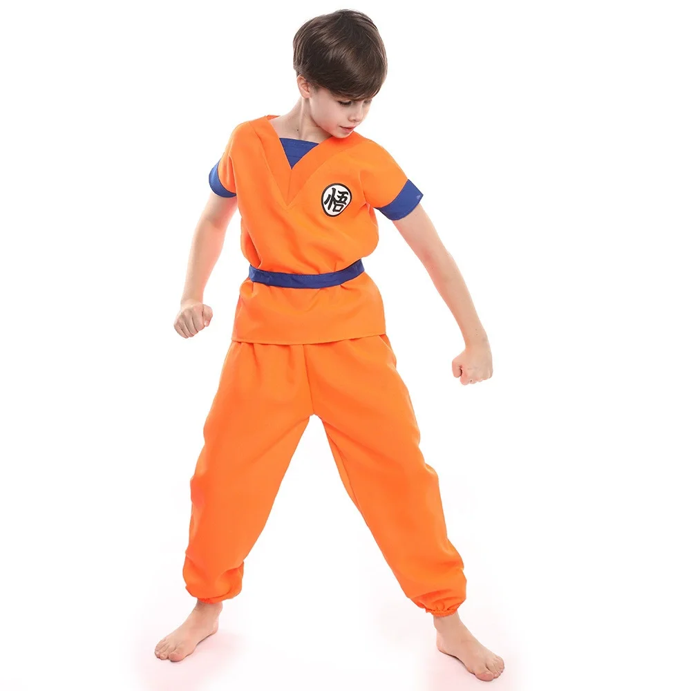 Boys Girls Halloween Son Goku Cosplay Costumes For Kids Outfit Bodysuit Men Krillin Training Clothes Saiyan Outfits Wig Dress Up thumbnail 4