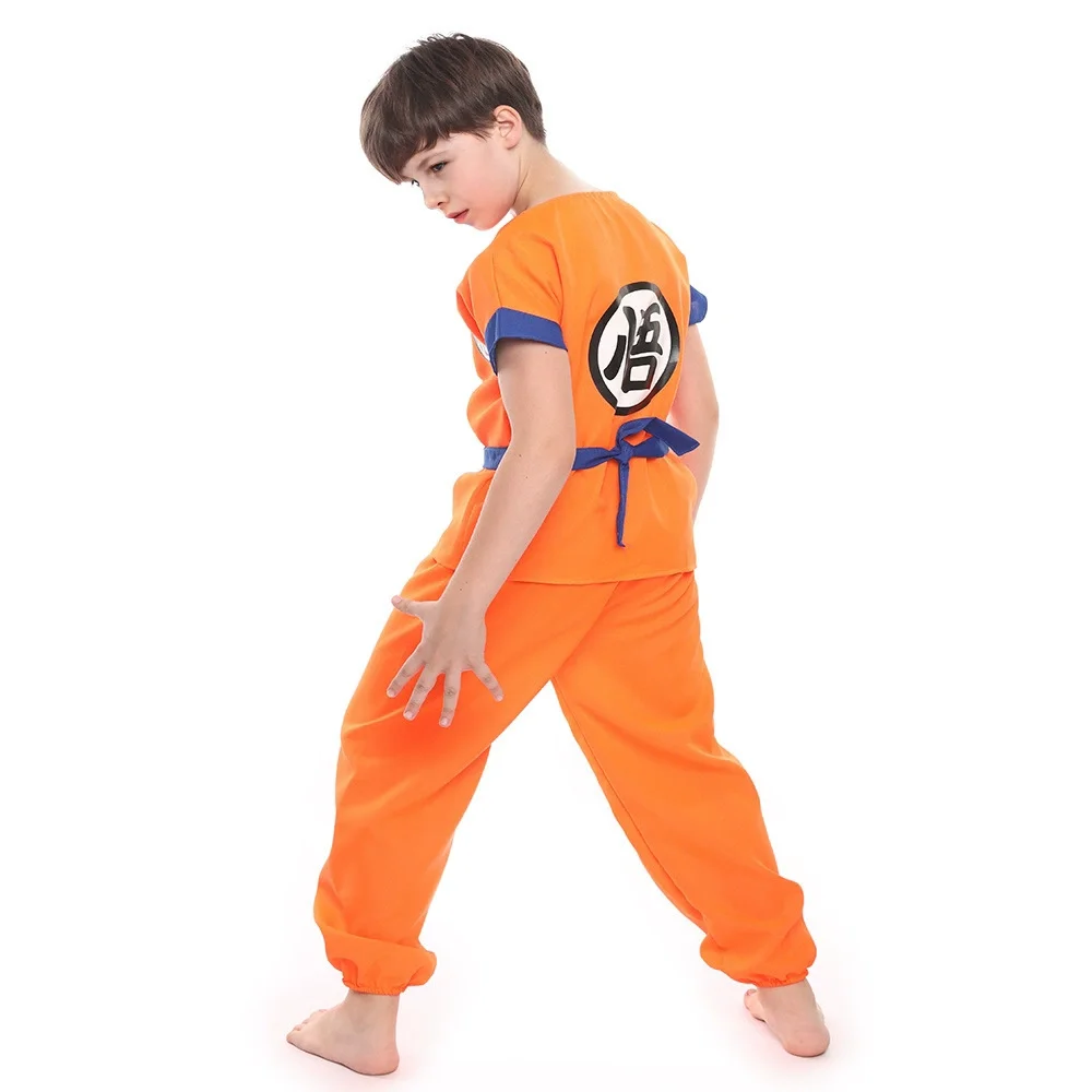 Boys Girls Halloween Son Goku Cosplay Costumes For Kids Outfit Bodysuit Men Krillin Training Clothes Saiyan Outfits Wig Dress Up thumbnail 5