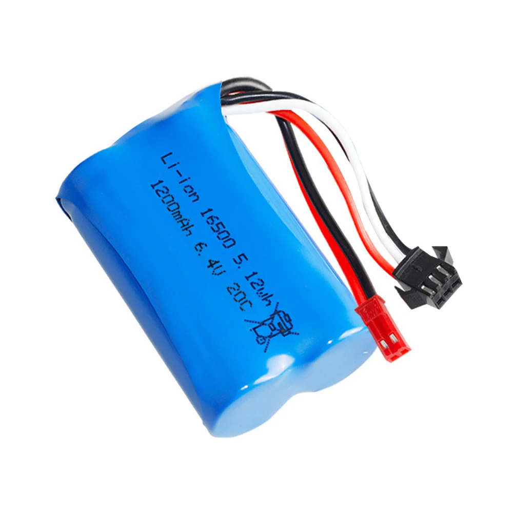 6.4V 1200mah 16500 Li-ion Battery for wltoys L959 18628 18629 18428 18429 Remote Control toys Car Boat Trucks Spare Parts thumbnail 4