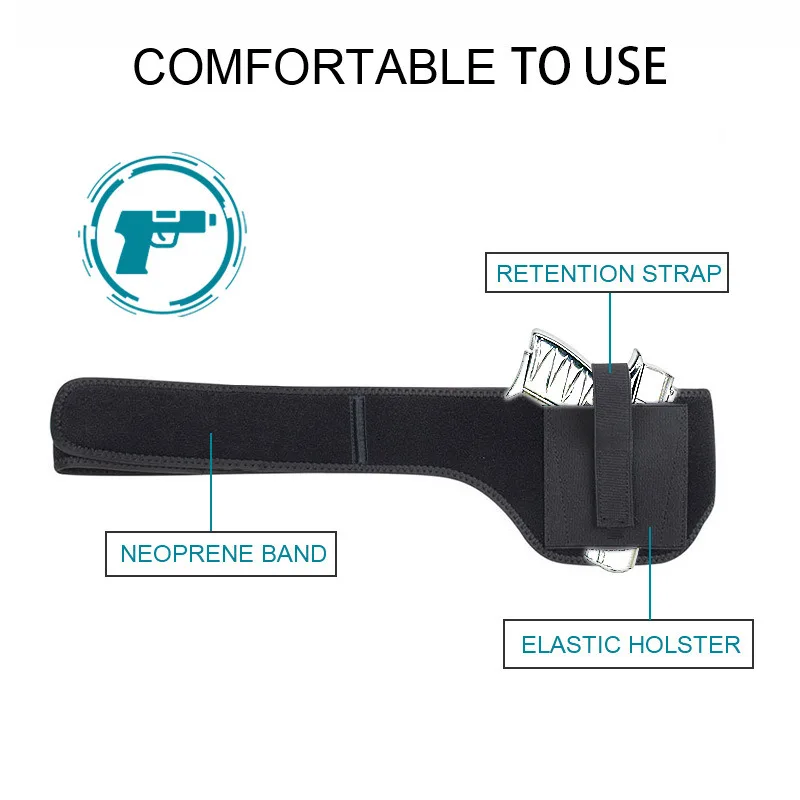 Hot 1PC Outdoor Gun Holster Holster Multifunctional Concealed Carrying Waist Universal Stock Belt Pistol for Tactical Equipment thumbnail 2