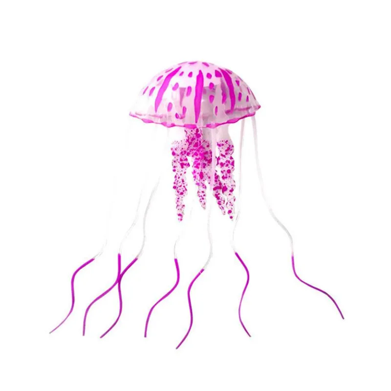 Colorful Artificial Glowing Effect Jellyfish Fish Tank Aquarium Decor Mini Submarine Ornament Decoration Aquatic Pet Supplies thumbnail 6