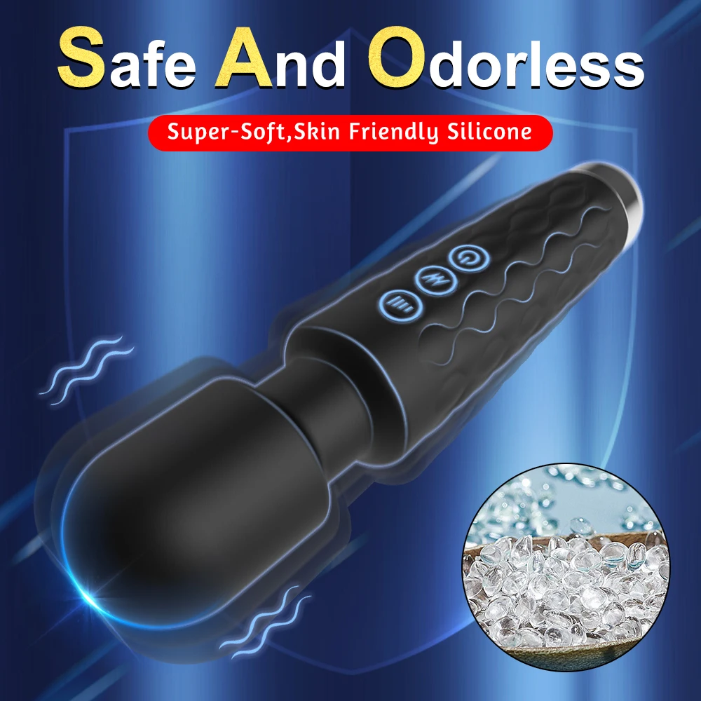 Powerful Vibrator Women's Magic Wand USB Rechargeable Waterproof Massager Clitoral G-Spot Vibrator Sex Toy Suitable for Adults thumbnail 5