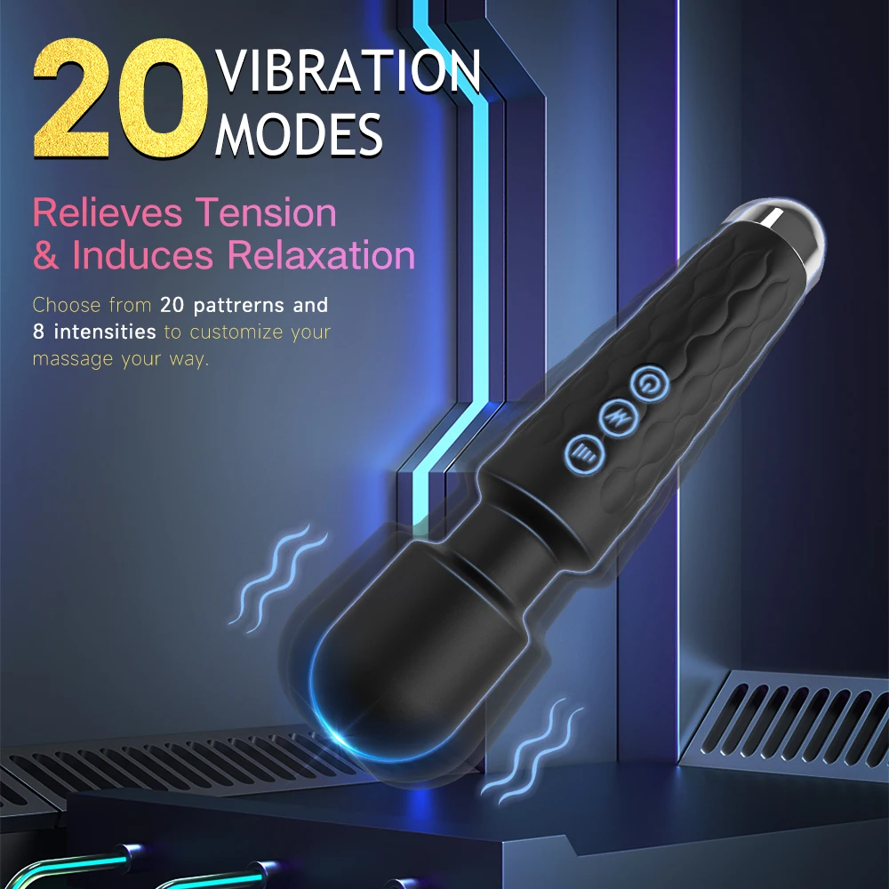 Powerful Vibrator Women's Magic Wand USB Rechargeable Waterproof Massager Clitoral G-Spot Vibrator Sex Toy Suitable for Adults thumbnail 2