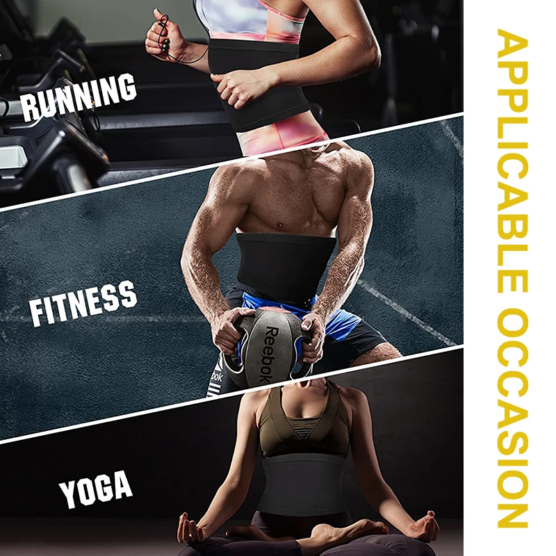 Men Sauna Sweat Belt Waist Trainer Slimming Body Shaper Abdomen Reducer Fat Burning Women Fitness Belly Band Cincher Shapewear thumbnail 6