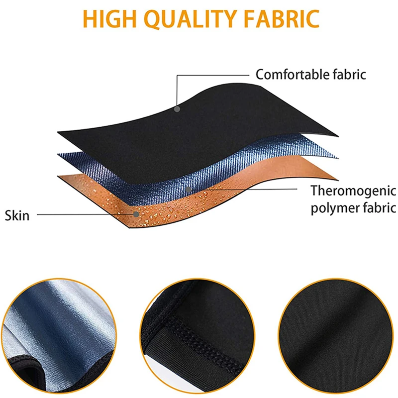 Men Sauna Sweat Belt Waist Trainer Slimming Body Shaper Abdomen Reducer Fat Burning Women Fitness Belly Band Cincher Shapewear thumbnail 3