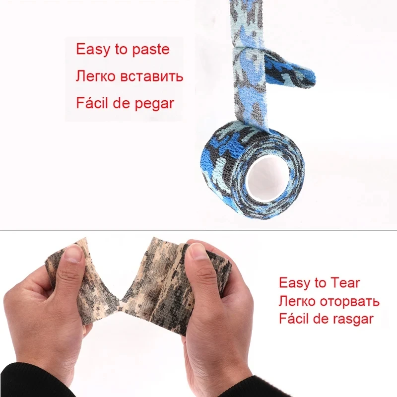 1/3/6 Pcs Self-adhesive Elastic Bandage Camouflage Outdoor Sports Bandage Decoration Hunting 4.5-meter Sports Protective Gear thumbnail 3