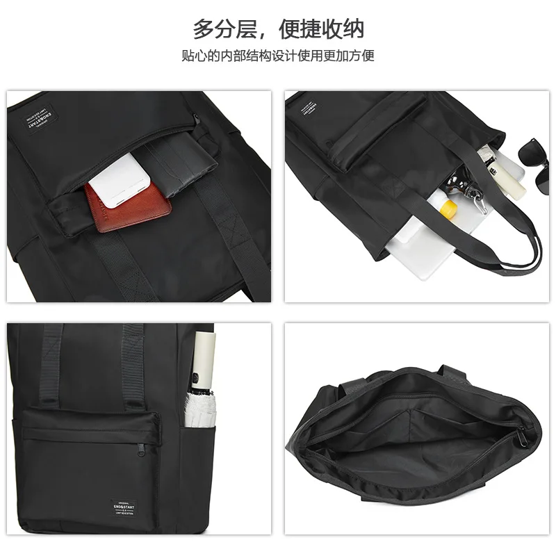 New Fashionable Shoulder Bag, Casual Large Capacity Men's and Women's Handbag, Simple Tote Bag, Waterproof Student Bag thumbnail 4