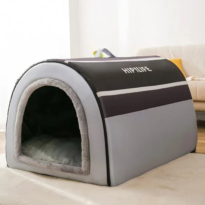 Removable Dog Warm House Washable Pet bed for Large Medium Dogs Travelling Portable Classic Design Pet House Sleeping Bed thumbnail 2