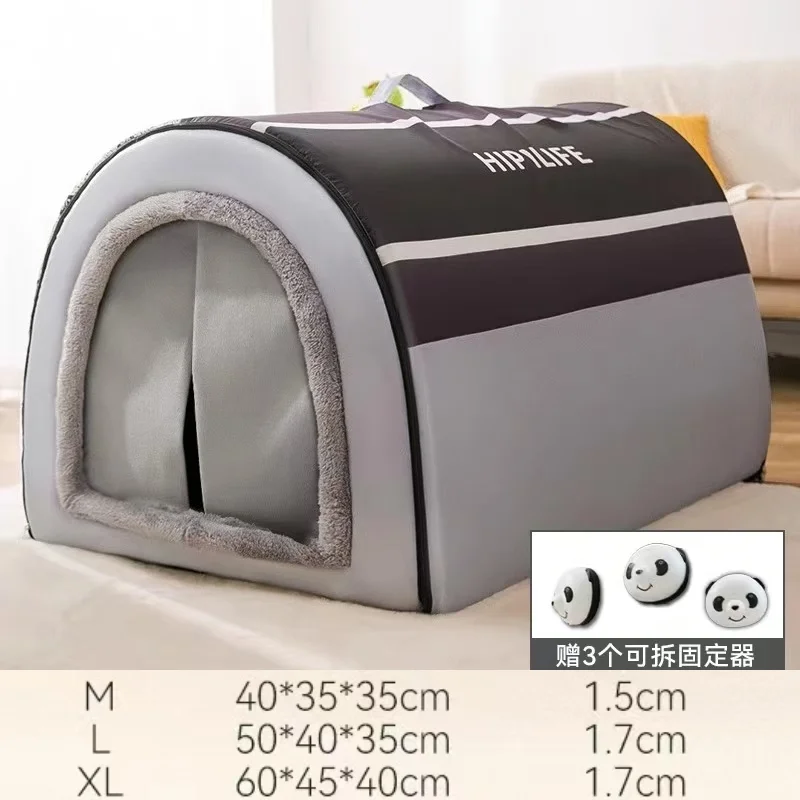 Removable Dog Warm House Washable Pet bed for Large Medium Dogs Travelling Portable Classic Design Pet House Sleeping Bed thumbnail 6