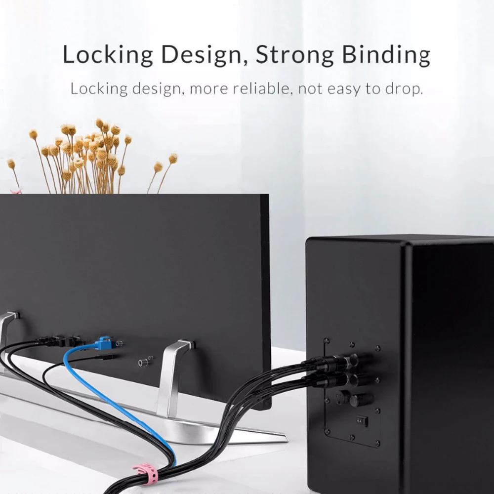 4-20pcs Silicone Cable Winder Organizer Earphone Clip Phone Charging Wire Cord Management Buckle Straps Line storge Holder Clips thumbnail 3