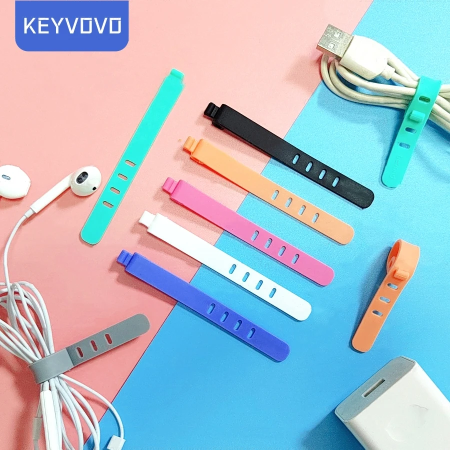 4-20pcs Silicone Cable Winder Organizer Earphone Clip Phone Charging Wire Cord Management Buckle Straps Line storge Holder Clips thumbnail 6