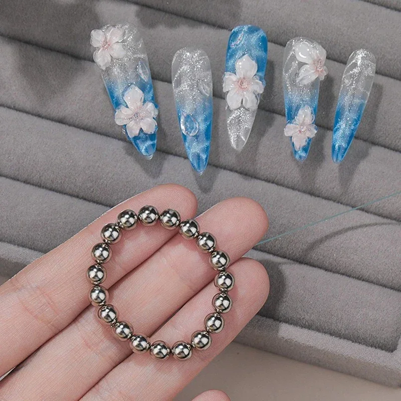 Round Magnetic Bead Nail Art Multi-Functional Powerful Magnet Cube Stones for Water Wave Ripple Cat Eye Design Manicure Tools thumbnail 4