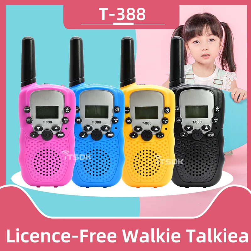 Itsok T388 Long Range walkie talkie  for Kids FRS  22CH Free Licience Two Way Radio PMR 8CH Communicator