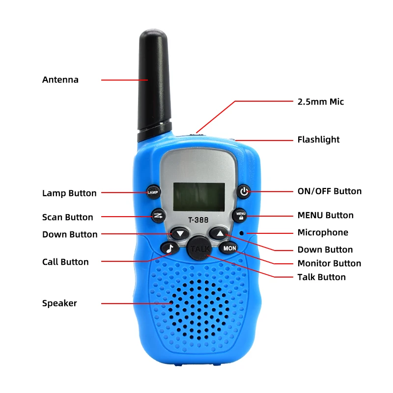 Itsok T388 Long Range walkie talkie  for Kids FRS  22CH Free Licience Two Way Radio PMR 8CH Communicator thumbnail 2