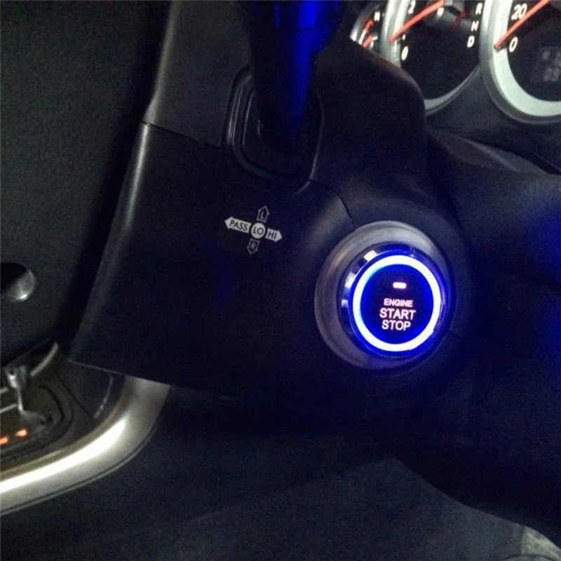 Car Alarm With Autostart Push One Button Auto Start Stop Keyless Entry System Smart Key Remote Start Kit Automotive Accessories thumbnail 3