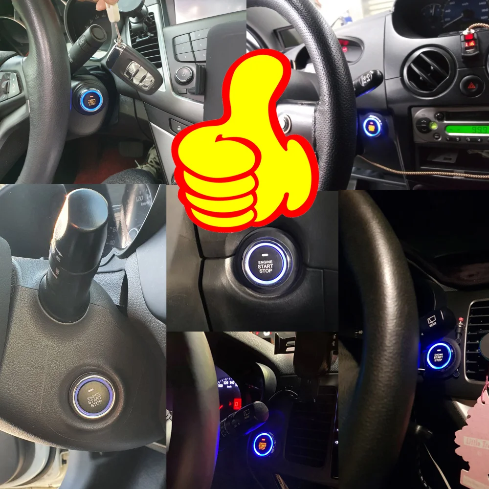 Car Alarm With Autostart Push One Button Auto Start Stop Keyless Entry System Smart Key Remote Start Kit Automotive Accessories thumbnail 6