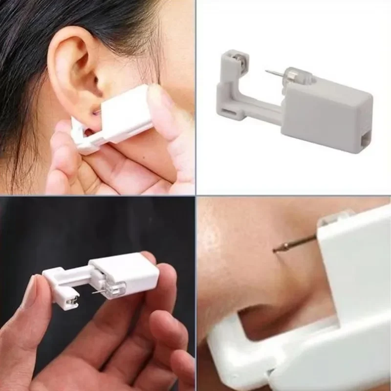 Safety Ear Piercing Gun Kit Women Men Disposable White Plastic Sterile Ear Piercing Device Fashion Simple Jewelry Piercing Tools thumbnail 3