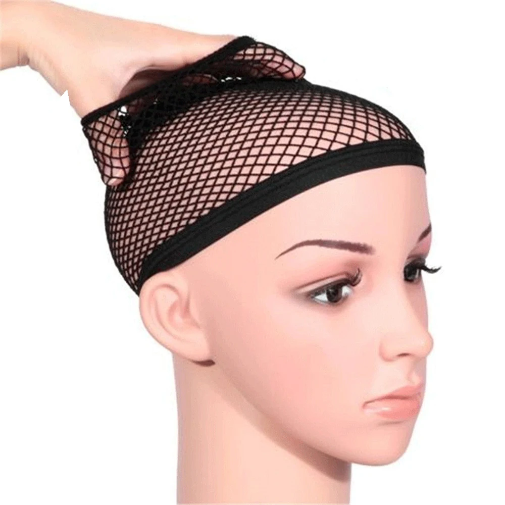 1x BLACK HAIR ELASTIC WIG CAP FISHNET LINER WEAVING MESH STOCKING SLEEP NET thumbnail 5