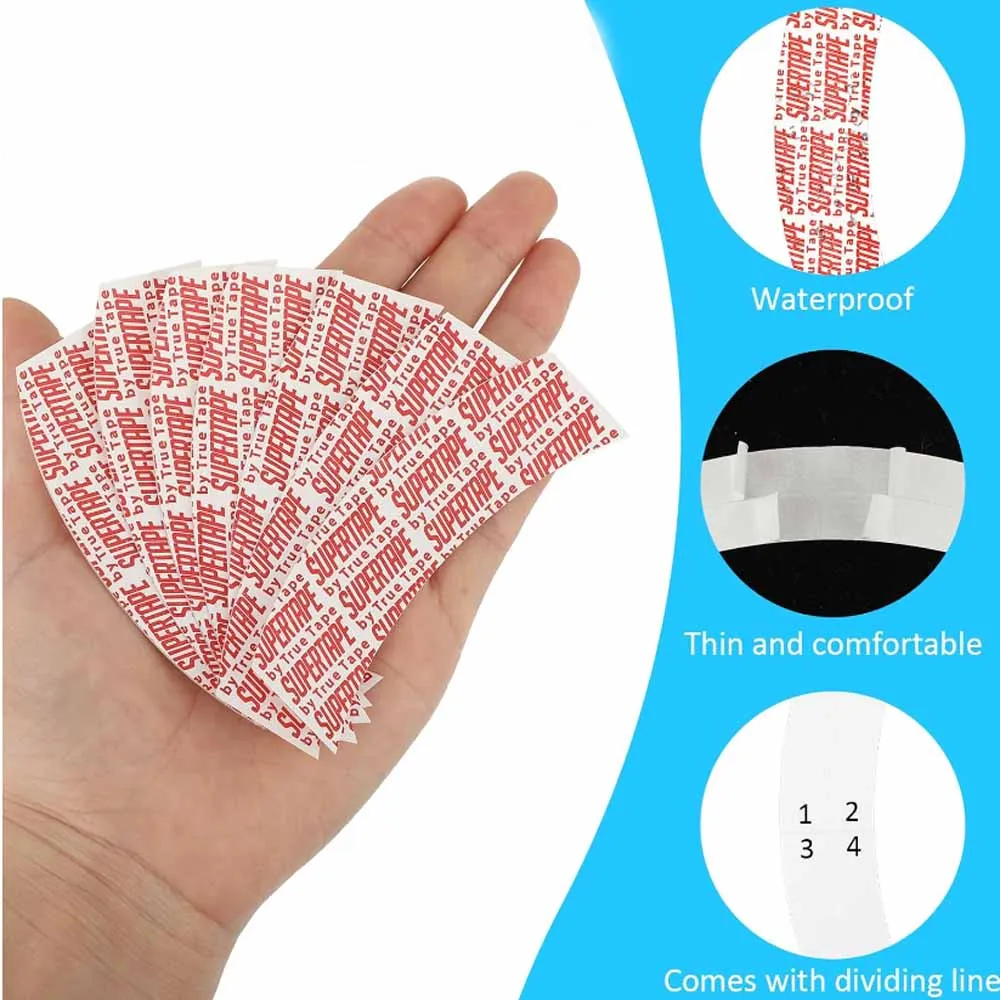 36pcs Waterproof Super Tape Lace Wig Toupee Replacement Super Strong Double Sided Adhesive Ultra Hold Front Glue Hair Extensions thumbnail 4