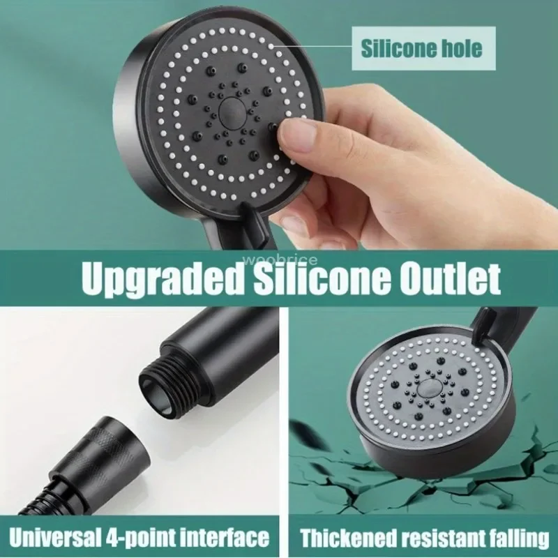 Bathroom Replete for Shower High Pressure Shower Head Turbo Shower Phone 5 Molds Saving ShowerHead Bathroom Accessories thumbnail 5