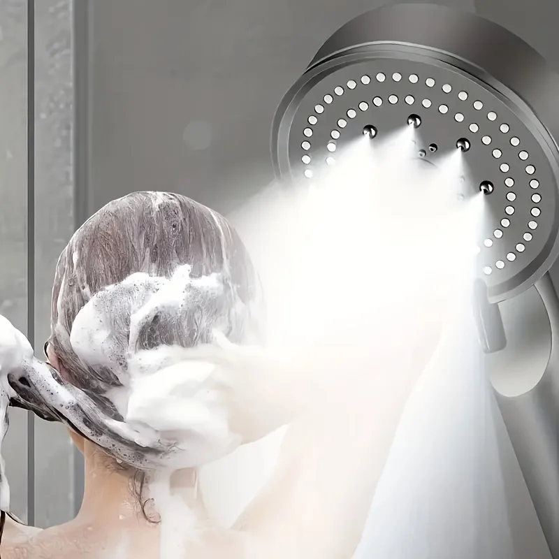 Bathroom Replete for Shower High Pressure Shower Head Turbo Shower Phone 5 Molds Saving ShowerHead Bathroom Accessories thumbnail 2