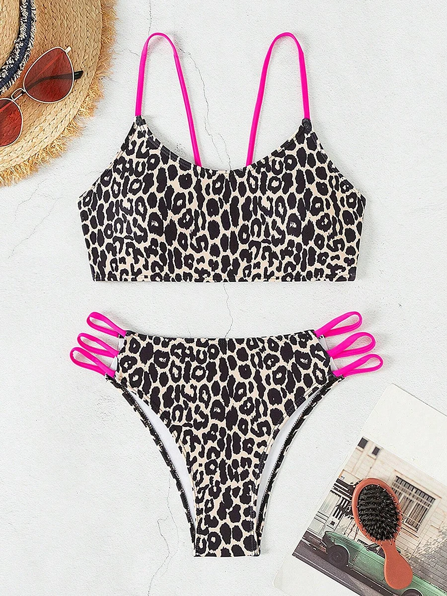 Sexy Leopard Micro Bikini 2026 Women Swimsuit Female Swimwear High Waist Bikinis Sets Brazilian Bandeau Beach Wear Bathing Suit thumbnail 6