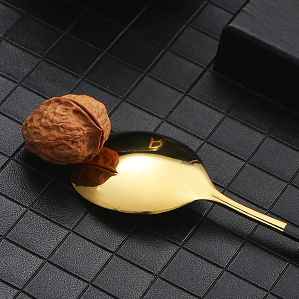 Portable Gold Tableware Cutlery Set Dinnerware Set High Quality Stainless Steel Fork Spoon Chopsticks Travel Flatware With Box thumbnail 6