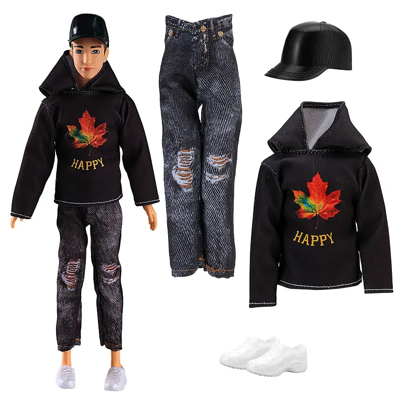 30cm Doll Clothes For Dolls Fashion Shirt+Pants Hat Shoes Coat Clothes For Girl Dolls Boy Children's Gift Doll House Accessories thumbnail 5