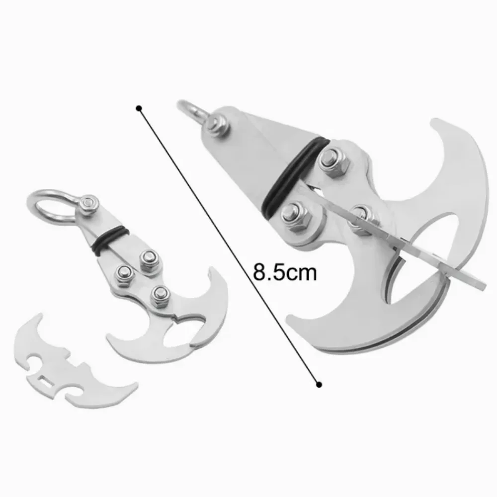Folding Grappling Hook Multifunctional Stainless Steel Survival Outdoor Climbing Claw Carabiner Camping Gear Multitool Edc Gear thumbnail 6