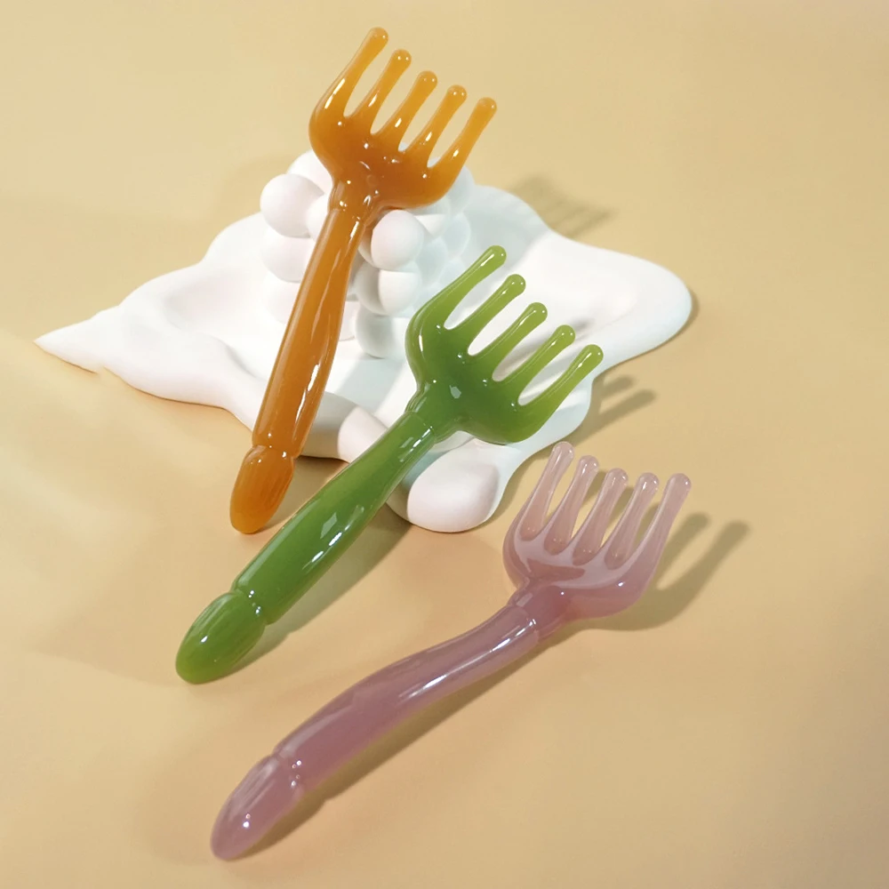 Fingers Head Scratcher Scalp Massage Comb Head Whisk Massager For Relaxation And Hair Growth Massage Comb Scalp Massage Comb thumbnail 3