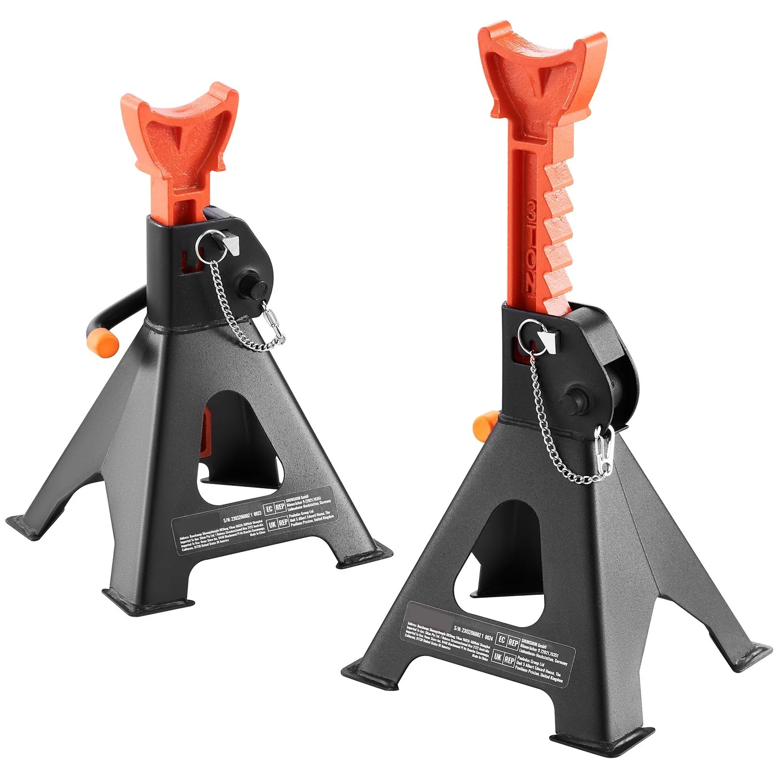 Jack Stands, 3 Ton (6000 lbs) Car Jack Stands Double Locking, 10.8-16.3 inch Adjustable Height, for lifting SUV, Truck,Car