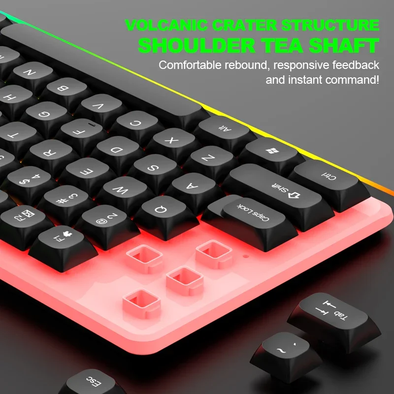 NG GTX350 Gaming Keyboard Mouse Combos Computer Laptop Backlight Gamer Kit LED Wired Usb Keyboard GTX350 Set-Black thumbnail 6