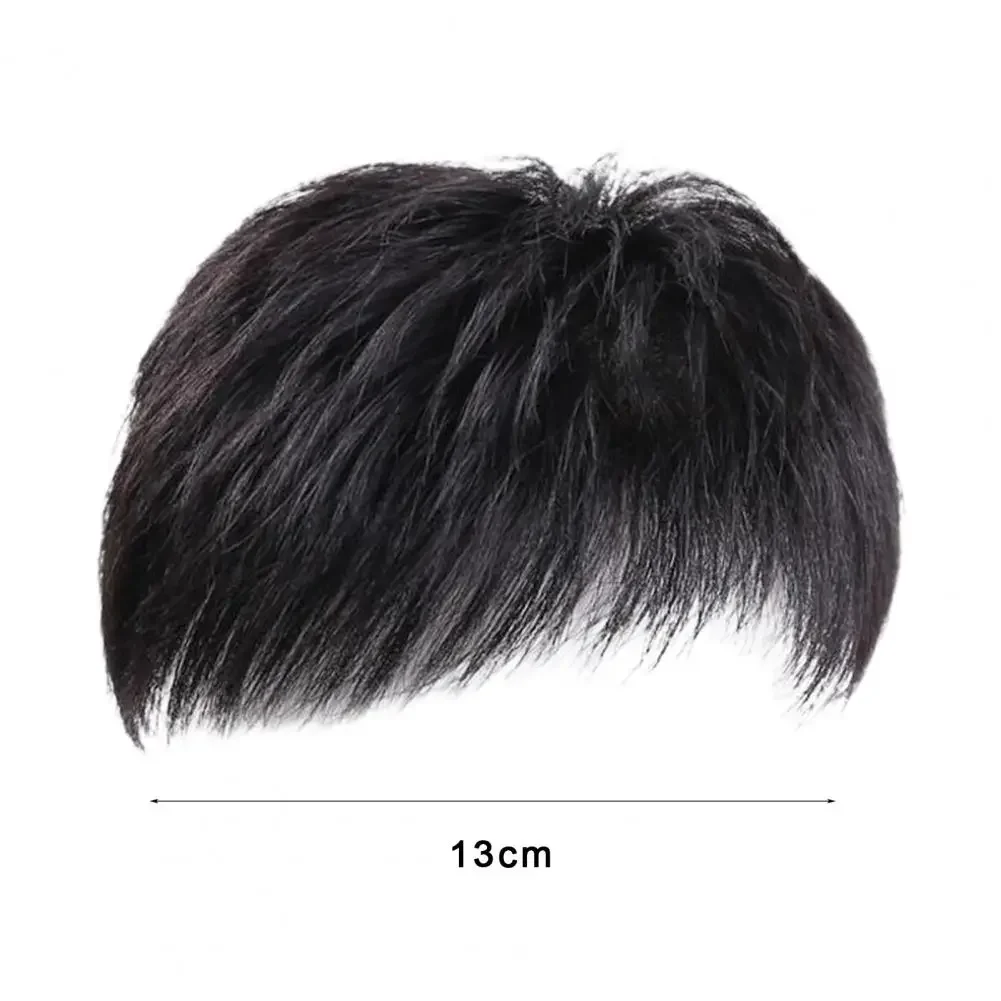 Men Hairpiece Stylish Men Wig Natural-looking Men's Synthetic Hair Wig for Spots Gray Hair Coverage Short Straight Hairpiece thumbnail 6