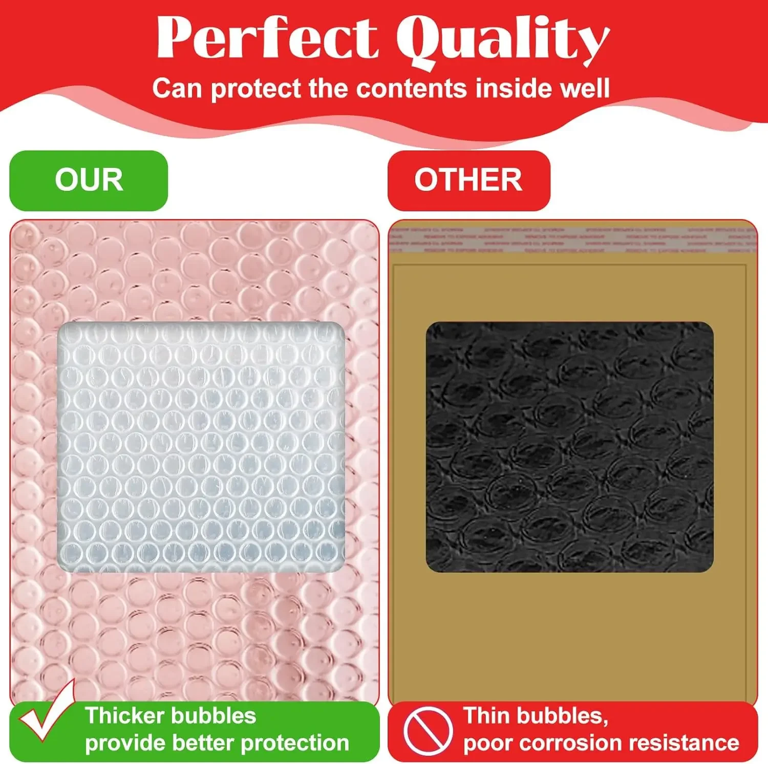 50Pcs Shipping Packaging Rose Gold Holographic Small Business Supplies Metal Bubble Mailer Bags Envelope Mailing Office School thumbnail 4