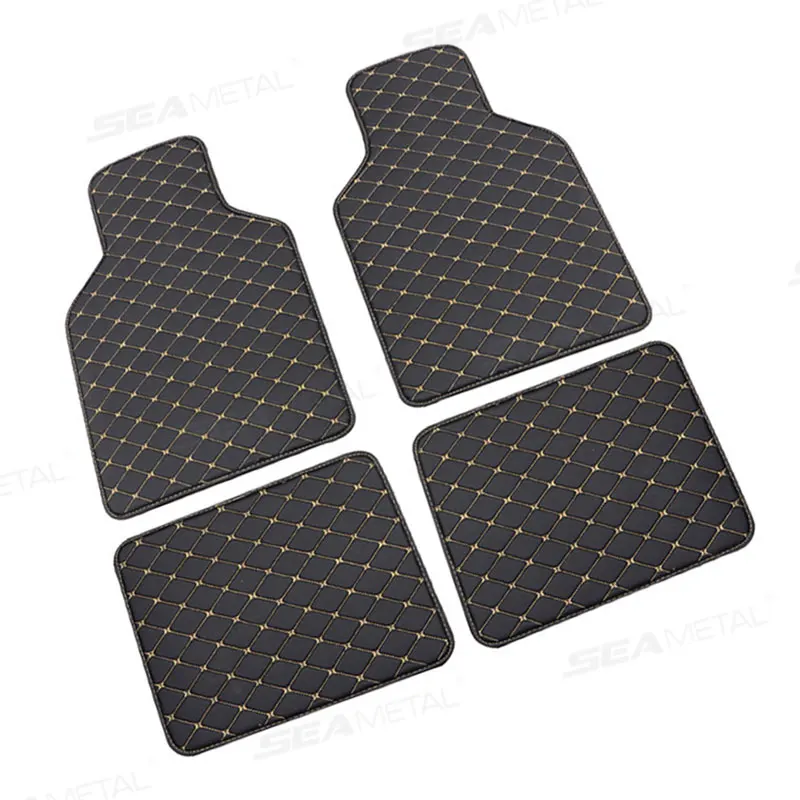 SEAMETAL 4Pcs Car Floor Mats Waterproof Universal Auto Carpet Foot Pad Front/Rear Full Set Wear-Resistant Car Interior Floor Mat thumbnail 5