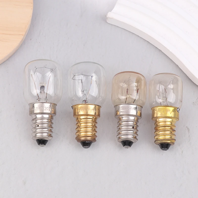 Oven spare parts High Temperature Bulb 120V 25W E14 300 Degree T22 Microwave Oven Light Bulbs Steamer Lamp Bulbs Salt Light Bulb thumbnail 3