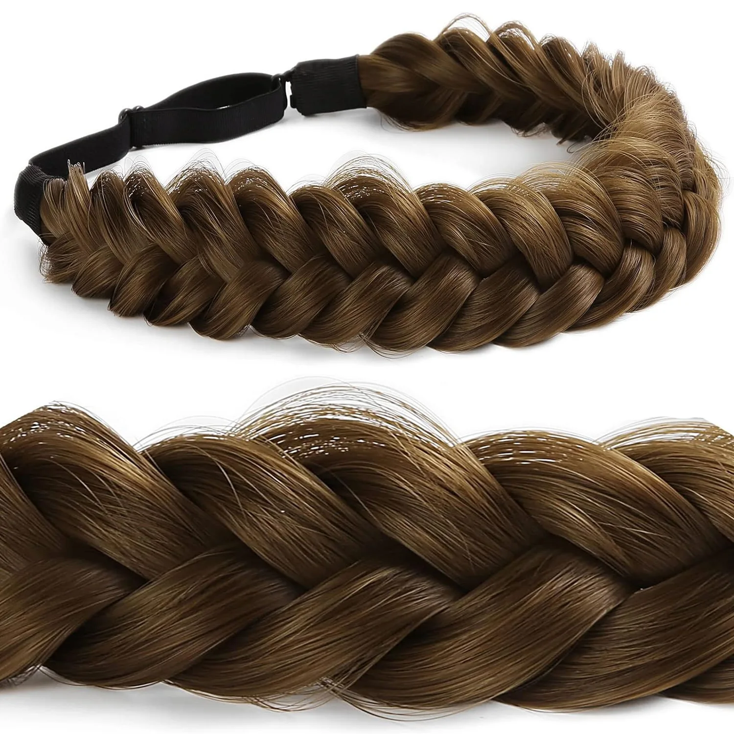 Synthetic Premium Adjustable Handmade Braided Elastic Band Hair Fashion Braiding Hair Headband Headwear For Women thumbnail 4