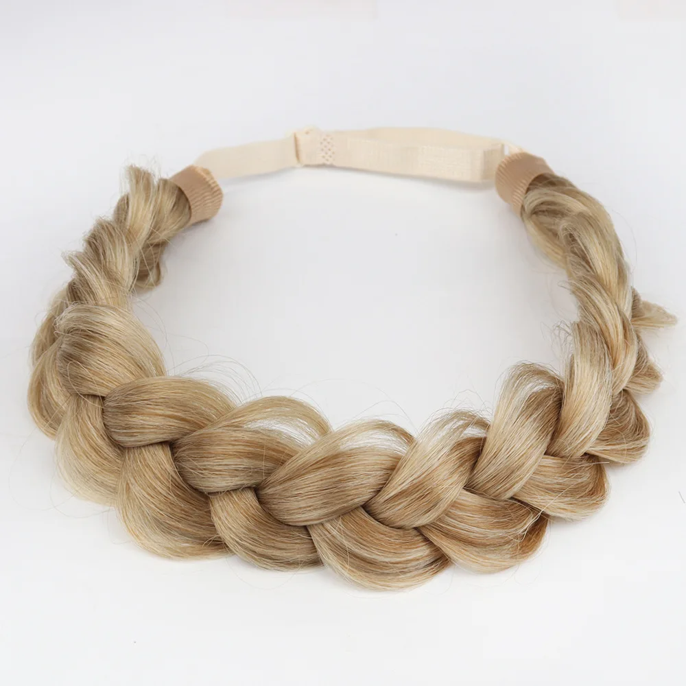 Synthetic Premium Adjustable Handmade Braided Elastic Band Hair Fashion Braiding Hair Headband Headwear For Women thumbnail 6