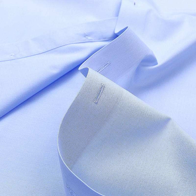 New Fabric 80% Cotton 15% Elastic Silk 5% Spandex No-Iron Anti-Wrinkle Men's Shirts Long Sleeve & Short sleeve Shirts Men Formal thumbnail 5