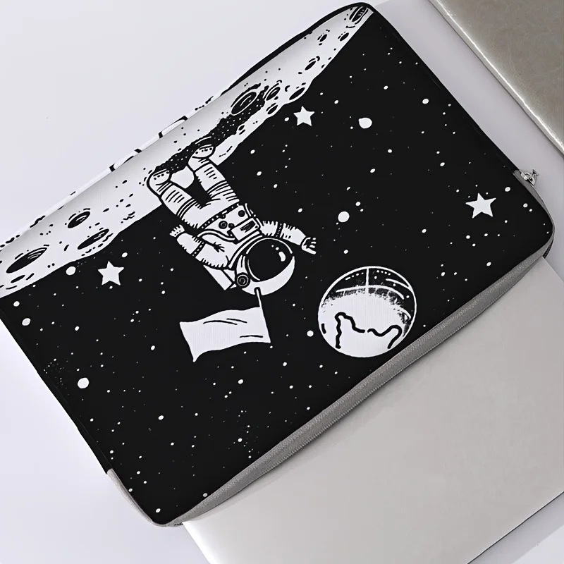One piece set, two styles, astronaut patterned laptop bag and briefcase, suitable for 14 inch laptops thumbnail 4