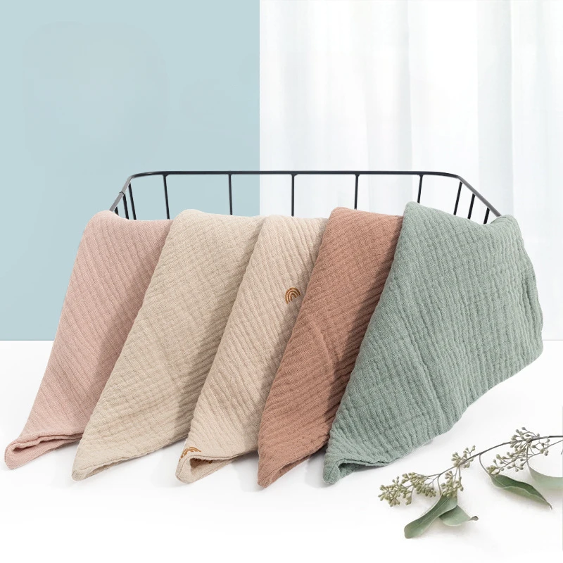 5PC Baby Towel Newborn Stuff Muslin Square Towels Infant Newborn Hand Bath Shower Face Towels Soft Cotton Gauze Baby Washcloth thumbnail 3